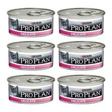 Pro Plan 6x85 gr Delicate Hindili Yetişkin Kedi Konservesi