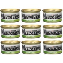 Pro Plan 9x85 gr Sterilised Somonlu ve Ton Balıklı Kısırlaştırılmış Kedi Konservesi