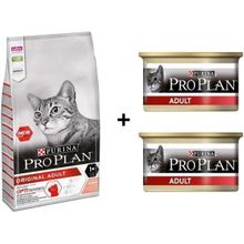 Pro Plan Somonlu 10 kg Yetişkin Kedi Maması + 2x85 gr Tavuklu Kedi Konservesi