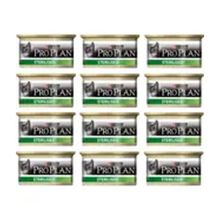 Pro Plan Sterilised Somonlu ve Tuna Balıklı Kısırlaştırılmış 12x85 gr Kedi Konserve Maması