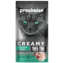 Prochoice Creamy 4x15 gr Tavuklu Ton Balıklı Sıvı Kedi Ödülü