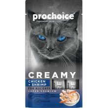 Prochoice Creamy Tavuklu ve Karidesli Sıvı 4x15 GR Kedi Ödül Maması