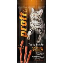 Proff Sticks Tahılsız Tavuklu ve Ciğerli 3x5 gr Kedi Ödül Çubukları