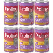Proline 6x395 gr Kuzu Etli ve Havuçlu Pate Et Parçalı Kedi Konservesi