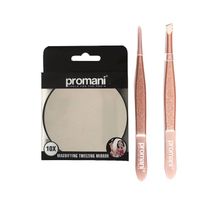 Promani Rose Altın Eğik Uçlu-Sivri Uçlu Cımbız Seti 2'li