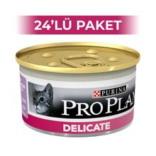Proplan 24x85 gr Delicate Hassas Hindi Etli Kedi Konservesi