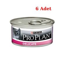 Proplan 85 gr 6 Adet Delicate Hassas Hindi Etli Kedi Konservesi