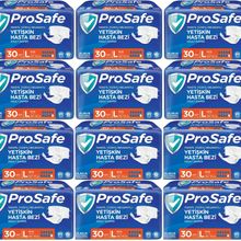 Prosafe 12 Paket 30'lu L-Büyük Boy Bel Bantlı Tekstil Yüzey Yetişkin Hasta Bezi
