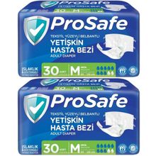 Prosafe 2 Paket 30'lu M-Orta Boy Bel Bantlı Tekstil Yüzey Yetişkin Hasta Bezi