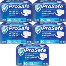 Prosafe 5 Paket 30'lu XL-Extra Large Boy Bel Bantlı Tekstil Yüzey Yetişkin Hasta Bezi