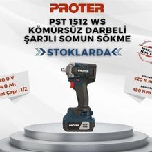 Proter PST 1512 WS Kömürsüz 20V 4.0 Ah Darbeli Şarjlı Somun Sökme Makinesi