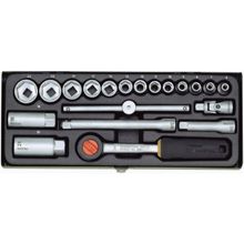 Proxxon 23110 3-8 inç 24 Parça Cırcır Kollu Lokma Takımı