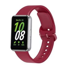 PSR aksesuar Galaxy Fit 3 Uyumlu KRD-110 Kırmızı Silikon Zore Strap Kayış Kordon