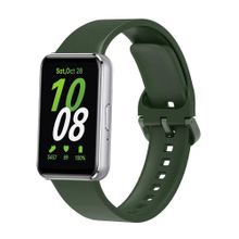 PSR aksesuar Galaxy Fit 3 Uyumlu KRD-110 Koyu Yeşil Silikon Zore Strap Kayış Kordon