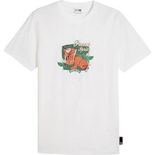 Puma 62541402 Beyaz Graphics Spritz TEE Günlük Erkek T-Shirt