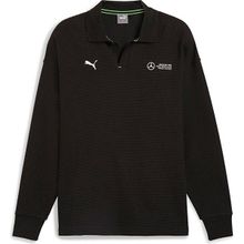 Puma 62733901 MAPF1 Longsleeve Polo Siyah Günlük Uzun Kollu Polo Erkek T-Shirt