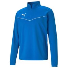 Puma 65739402 Mavi Teamrise 1/4 Zip Top Erkek Futbol Antrenman Uzun Kollu T-shirt