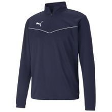 Puma 65739406 Lacivert Teamrise 1/4 Zip Top Erkek Futbol Antrenman Uzun Kollu T-shirt