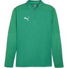 Puma 65855105 Yeşil Teamfinal Training 1/4 Zip Futbol Antrenman Uzun Kollu Erkek T-Shirt