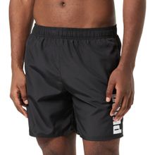 PUMA Erkek Swim Erkek Mid Şort Yüzme Şortu, Siyah, S