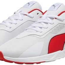 Puma Ferrari Tiburion P White-Rosso Corsa-P Black Uniseks Yetişkin Spor Ayakkabı