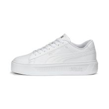 Puma Smash Platform V3-Puma White-Puma Silver Low Kadın Bot