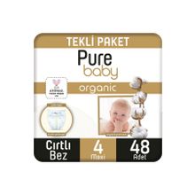 Pure Baby Organic No:4 Maxi 288 Adet Bebek Bezi