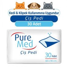 PureMed 60x90 30'lu Kedi Köpek Çiş Pedi