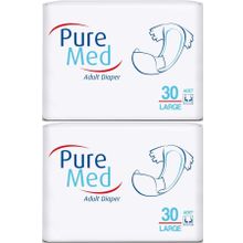 PureMed Bel Bantlı Tekstil Yüzey Large 30x2 Adet Hasta Bezi