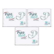 PureMed Bel Bantlı Tekstil Yüzey Large 30x3 Adet Hasta Bezi