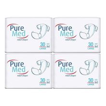 PureMed Bel Bantlı Tekstil Yüzey Large 30x4 Adet Hasta Bezi