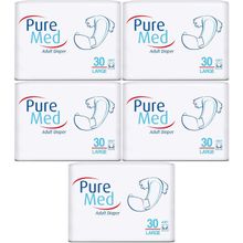 PureMed Bel Bantlı Tekstil Yüzey Large 30x5 Adet Hasta Bezi