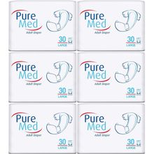 PureMed Bel Bantlı Tekstil Yüzey Large 30x6 Adet Hasta Bezi