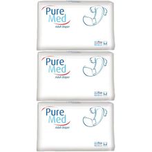 PureMed Bel Bantlı Tekstil Yüzey M-Orta 3x30 Adet Hasta Bezi