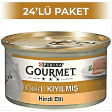 Purina 24x85 gr Gourmet Gold Kıyılmış Hindi Etli Kedi Konservesi