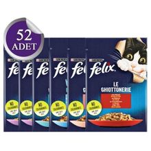Purina 52x85 gr Felix Karışık Pouch Yetişkin Kedi Yaş Maması
