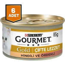 Purina 6x85 gr Gourmet Gold Hindili Ördekli Kedi Konserve Maması