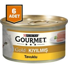 Purina 6x85 gr Gourmet Gold Kıyılmış Tavuklu Kedi Konserve Maması