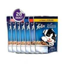 Purina Felix Karışık 28x85 gr Yaş Kedi Maması
