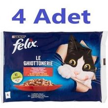 Purina Felix Multipack Sığır ve Tavuk Etli 4x85 gr Yetişkin Yaş Kedi Maması