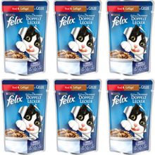 Purina Felix Sığır Etli ve Tavuklu 6x100 gr (6 Al 5 Öde) Yaş Kedi Maması