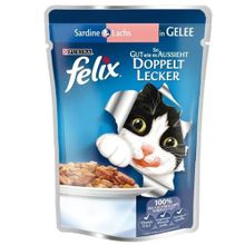 Purina Felix Somonlu ve Sardalyalı 24x100 gr Kedi Maması Pouch