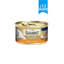 Purina Gourmet Gold 12x85 gr Kıyılmış Hindili Kedi Konservesi