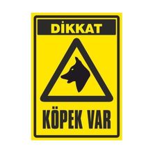 Pvc Dikkat Köpek Var Uyarı Levhası