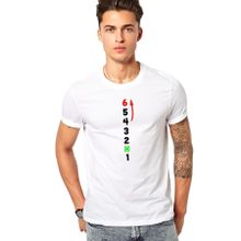 Qivi 1N23456 Motor İleri Baskılı Beyaz Örme Erkek T-shirt