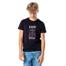 Qivi a Series of Unfortunate Events Book Baskılı Unisex Çocuk Siyah T-shirt