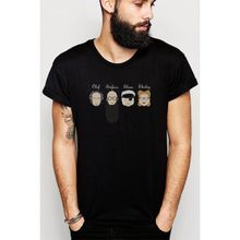 Qivi A Series Of Unfortunate Events Face's Baskılı Siyah Erkek Örme T-shirt