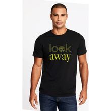 Qivi A Series Of Unfortunate Events Look Away Yazi Baskılı Siyah Erkek Örme T-shirt