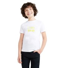 Qivi A Series Of Unfortunate Events Look Away Yazı Baskılı Unisex Çocuk Beyaz T-shirt