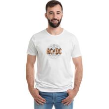 Qivi Acdc Black Ice Concept Art Baskılı Beyaz Erkek Örme T-shirt